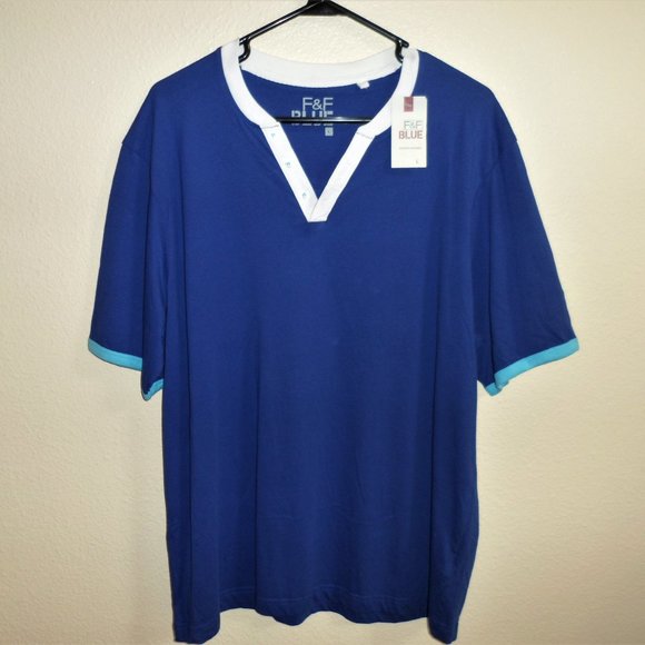 F&F Other - NWOT-Blue T-shirt with Button Detail